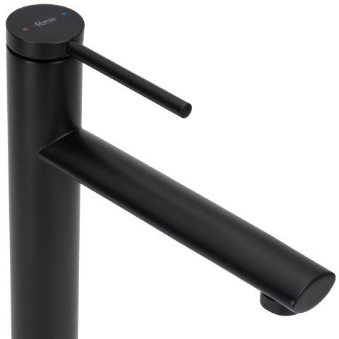 Bateria Umywalkowa REA OVAL Czarna Wysoka