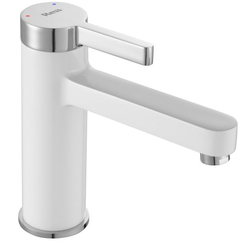 Bateria Umywalkowa REA POLO Biała Chrom Niska