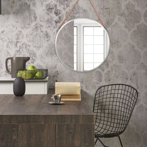 LUSTRO NA LINIE OKRĄGŁE SREBRNE 40CM KLMH-0410S-1