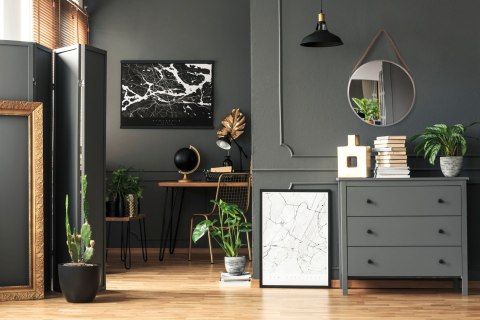 LUSTRO NA LINIE OKRĄGŁE SREBRNE 40CM KLMH-0410S-1