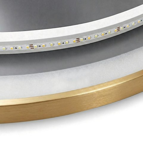 LUSTRO ŚCIENNE LED 90cm MMJ Złote Szczotkowane