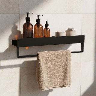 Półka łazienkowa wannowa SF01 45cm czarny mat