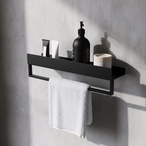 Półka łazienkowa wannowa SF01 45cm czarny mat