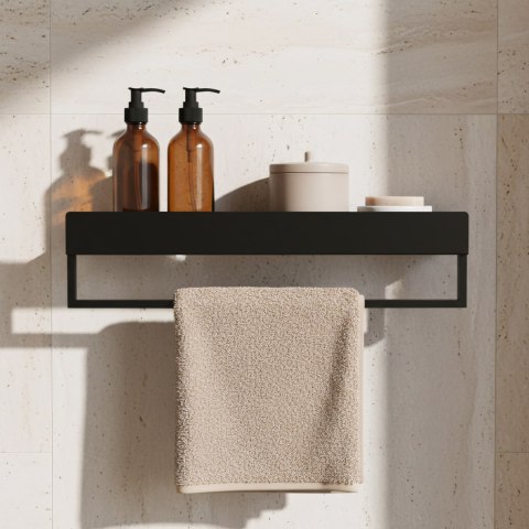 Półka łazienkowa wannowa SF01 60cm czarny mat