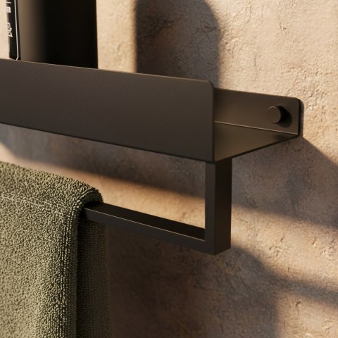 Półka łazienkowa wannowa SF01 60cm czarny mat