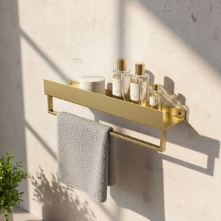 Półka łazienkowa wannowa SF01 60cm złota szczotkowana