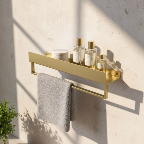 Półka łazienkowa wannowa SF01 60cm złota szczotkowana