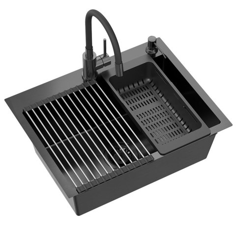 Zlewozmywak stalowy LUKE 110 WORKSTATION Czarny