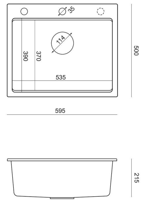 Zlewozmywak granitowy KURT 110 WORKSTATION SZARY Metalik