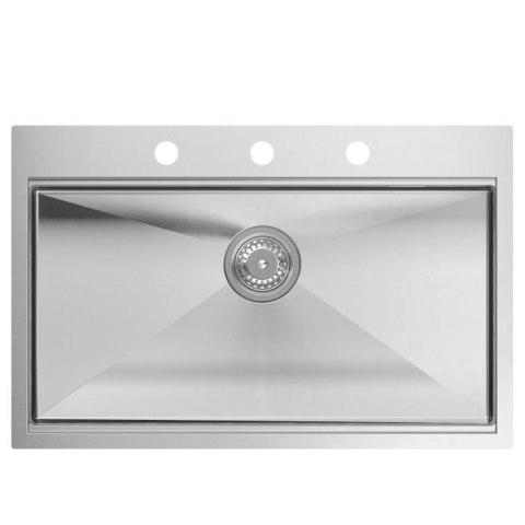 Zlewozmywak stalowy BURT 110 WORKSTATION Nikiel szczotkowany