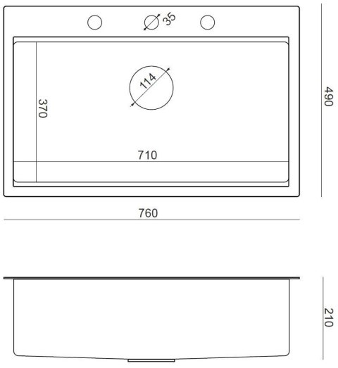 Zlewozmywak stalowy BURT 110 WORKSTATION Nikiel szczotkowany