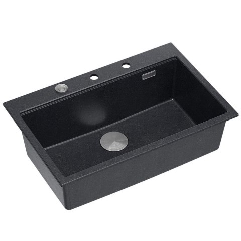 Zlewozmywak granitowy MARC 110 WORKSTATION Czarny Metalik