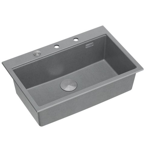 Zlewozmywak granitowy MARC 110 WORKSTATION Szary Metalik