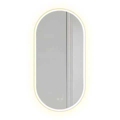LUSTRO ŚCIENNE LED OVL 50x100cm Złote