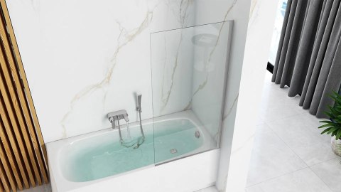 Parawan nawannowy Rea Lagos Fix Stały 80 Chrom