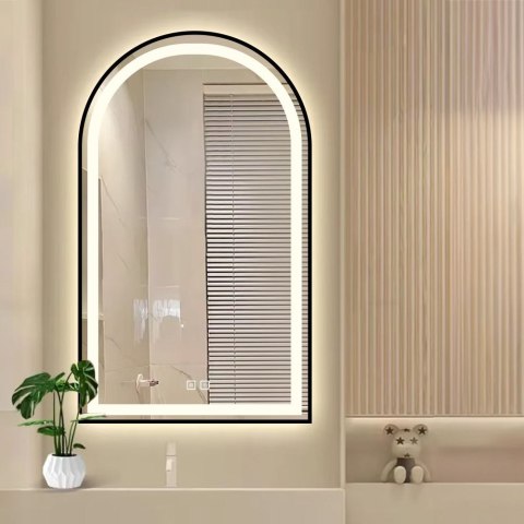 LUSTRO ŚCIENNE LED 60x100cm DASH BLACK