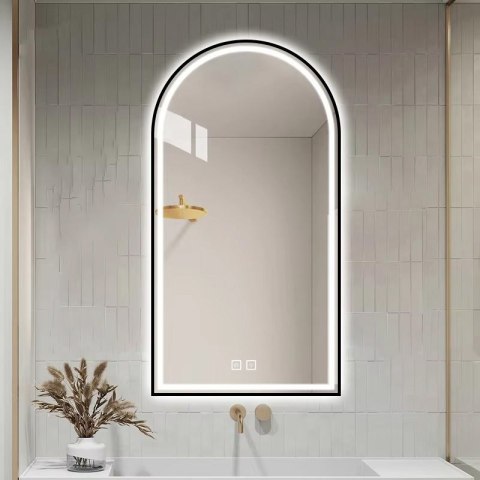 LUSTRO ŚCIENNE LED 60x100cm DASH BLACK