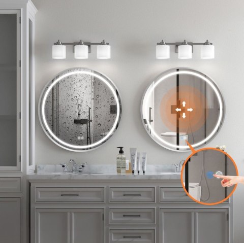 LUSTRO ŚCIENNE LED 60cm MMJ stal szczotkowana
