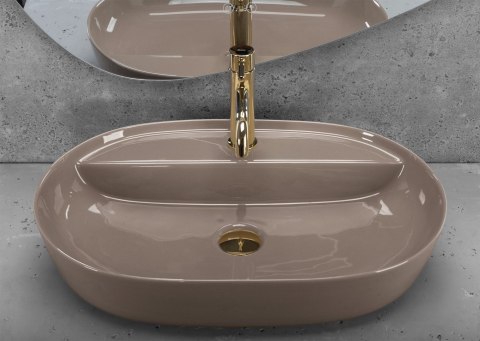 Umywalka REA Aura 61 Beige Shiny