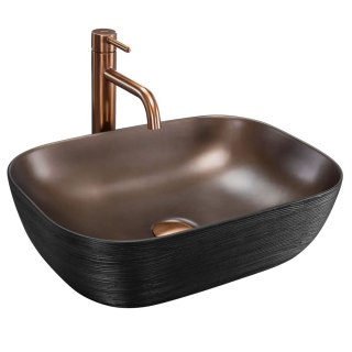 Umywalka nablatowa Rea Belinda COPPER BRUSH / Black