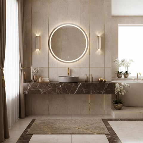 Umywalka nablatowa Rea Sami Beige Shiny